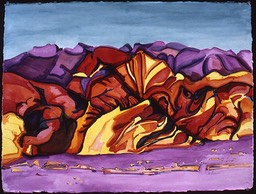 ©1986 Jan Aronson Death Valley #3 Watercolor on Paper 23X30
