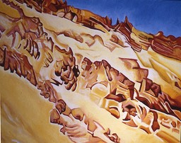 ©1988 Jan Aronson Ladakh #2 Oil on Canvas 32 x 40