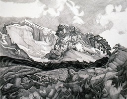 ©1990 Jan Aronson Patagonian Landscape Graphite on Paper 29x23