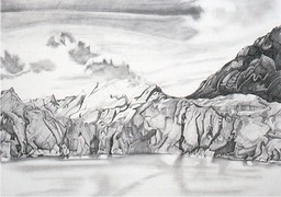 ©1990 Jan Aronson Patagonian Series Grey Glacier #2 Graphite on Paper 23x31