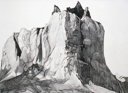 ©1990 Jan Aronson Patagonian Series North Horn Graphite on Paper 23x31