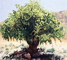 ©1992 Jan Aronson Pistachio Tree Oil on Canvas 48X54