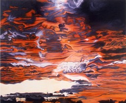 ©1993-95 Jan Aronson Sunset Mustique Oil on Canvas 42x50