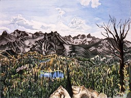 ©1993 Jan Aronson Looking Toward Alpine Lakes Watercolor on Paper 18X24