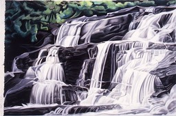 ©1993 Jan Aronson O'Briens Waterfall #6 Pastel on Paper 31X46