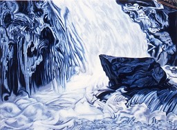 ©1993 Jan Aronson O'Briens Waterfall #4 Oil on Canvas 28X38