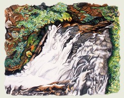 ©1994 Jan Aronson Prairie Creek #2 Watercolor on Paper 17x22