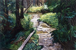 ©1995 Jan Aronson Cabin Creek #5 Oil on Canvas 28x42