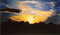 ©1997 Jan Aronson Idaho Sunset #3 Oil on Canvas 26x44