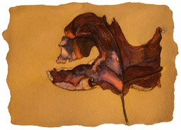 ©2001 Jan Aronson Leaf #14 Watercolor Paper 6.25x8.5