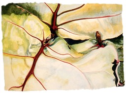 ©2004 Jan Aronson Leaves #17 Watercolor on Paper 12x17