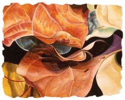 ©2005 Jan Aronson Leaves #35 Watercolor & Gouache - Paper 17x20.5
