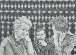 2015 Alice Neal, Soutine & Me graphite, watercolor colored pencil on paper